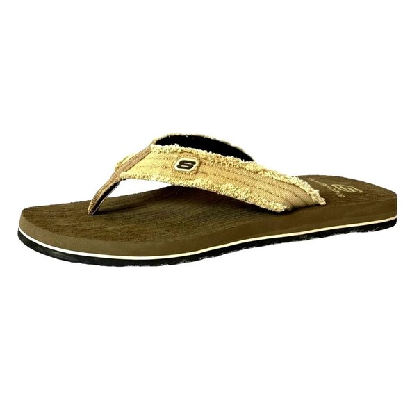 Skechers Men’s Tantric Fray Brown Comfort Flip Flops, Thong Sandals Sz 11 - Picture 3 of 16